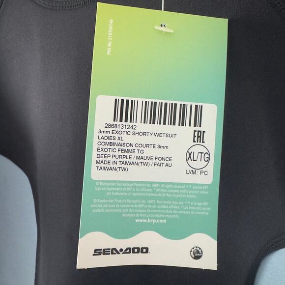 Sea-Doo Neoprene 3mm Exotic Shorty Wetsuit Element Proof Stretch Side Pocket NWT - Picture 15 of 16